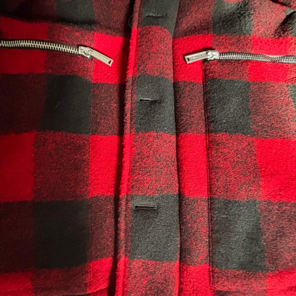 DSquared2 Red and Black Plaid Winter Jacket/Coat Sz48 - Picture 12 of 13